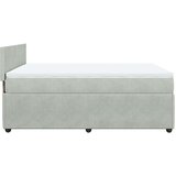 vidaXL Krevet s oprugama i madracem svjetlosivi 140x200 cm baršunasti | shoptok.hr