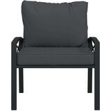  Vrtne stolice sa sivim jastucima 2 kom 68 x 76 x 79 cm čelične | shoptok.hr