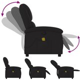 vidaXL Masažna fotelja, crna tkanina | shoptok.hr