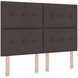  LED okvir za krevet s madracem Tamno smeđa 140 x 190 cm Tkanina | shoptok.hr