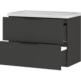 Germania Antracitno sivi zidni ormarić s umivaonikom u mat dekoru 81x65 cm Crandon – | shoptok.hr