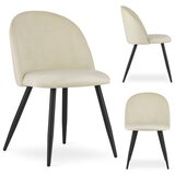  Set 2 BELLO stolice - bež baršun / crne noge | shoptok.hr