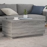 vidaXL Klubska mizica z LED lučkami siva sonoma 90x50x40 cm Cene