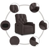  Naslonjač na podizanje tamnosmeđi od tkanine | shoptok.hr