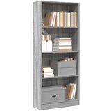 vidaXL Knjižna omara siva sonoma 60x24x143 cm inženirski les | Shoptok.si