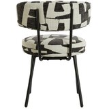 Light & Living Črn/kremno bel oblazinjen jedilni stol Harvie – | Shoptok.si
