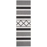 Črno-siva preproga Hanse Home Lineo, 45 x 140 cm