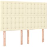 Krevet s oprugama i madracem krem 140 x 190 cm od umjetne kože | shoptok.hr