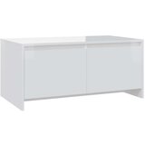  Klubska mizica visok sijaj bela 90x50x41,5 cm iverna plošča, (20715597) | Shoptok.si