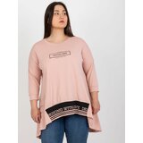 Fashion Hunters Dusty pink tunic of larger size with 3/4 sleeves Cene