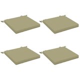  Jastučići za sjedalo od 4 dijela SOEST 4 kom. 100% poliester - Svijetlo zelena (melange) 50 x 50 x 5 cm 4 | shoptok.hr