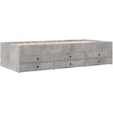 vidaXL Dnevni krevet s ladicama siva boja betona 100 x 200 cm drveni | shoptok.hr