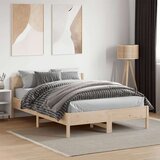 vidaXL Okvir kreveta s uzglavljem 140 x 190 cm od masivne borovine | shoptok.hr