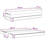 SOFA na razvlačenje 200 x 67 x 45 cm Tamnosiva | shoptok.hr