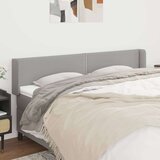  Uzglavlje s ušima svjetlosivo 203x16x78/88 cm od tkanine | shoptok.hr