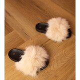 Gemre Beige children's slippers with fur Malinka | Shoptok.si