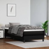 vidaXL Vzmetnica z žepkasto vzmetjo črna 120x190x20 cm umetno usnje Cene
