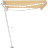  Automatska tenda sa senzorom LED 400x350 cm žuto-bijela | shoptok.hr