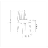 Hanah home trpezarijska stolica vina sandalye soho walnut | ePonuda.com