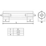  Distanzer Ž/Ž mesingani M3x50mm | Eponuda.com