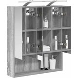  Kupaonski ormar s ogledalom Siva Sonoma 60 x 14.5 x 70 cm | shoptok.hr
