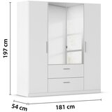 home24 OMARA S KLASIČNIMI VRATI, bela | Shoptok.si