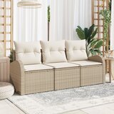 vidaXL Set od 3 vrtnh sofa s jastučićima bež poli ratan Cijene