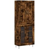 vidaXL Visoka komoda dimljeni hrast 69 5x34x180 cm konstruiranog drva | shoptok.hr