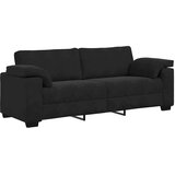  Dvodijelni set sofa s jastucima, crni baršun | Shoptok.si