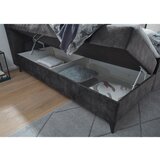 MID.YOU POSTELJA Z VZMETNICO 180 cm x 200 cm , tekstil, leseni material antracit | Shoptok.si