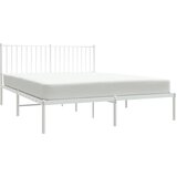  Metalni okvir za krevet s uzglavljem bijeli 150x200 cm | shoptok.hr