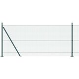vidaXL Zavarena žičana ograda s 13 stubova i oblogom Zelena 0.8x50 m Čelik | shoptok.hr