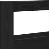 Ormarić Omarica za vzglavje postelje LED črna hrast 140x17x102 cm | Shoptok.si
