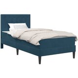  Krevetna konstrukcija s uzglavljem Plava 80 x 200 cm Baršun | shoptok.hr