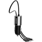 Dudao auto punjač 3,4 A sa ugrađenim 3u1 USB kabelom | shoptok.hr