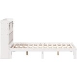  s regalom z knjige bez madraca bijeli 150x200cm borovina | shoptok.hr