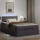  Otomanski okvir kreveta s madracem sivi 120x200cm umjetna koža | shoptok.hr