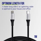ALLITY kabel AUC-01 USB-C - Lightning 1,0 m 27W ČRNA Slike