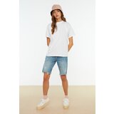 Trendyol White Straight Collar Basic Knitted T-shirt | Shoptok.si