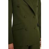 Trendyol Khaki Regular Lined Double Breasted Closure Woven Blazer Jacket | Shoptok.si