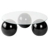 Hanah home Sto za dnevnu sobu Miro Black Transparent