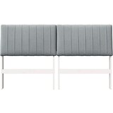 vidaXL Tapecirano vzglavje Svetlo siva 150 cm Masivno borovo les | Shoptok.si