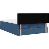 vidaXL Otomanski posteljni okvir z vzmetnico moder 140x200 cm blago | Shoptok.si