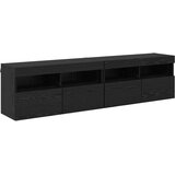 TV zidna jedinica Zidne 4 pcs Crni hrast Konstruirano drvo | Eponuda.ba