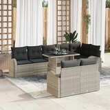  Sjedeća garnitura za vrt 9 kom. Svijetlo siva poliratan Svjetlosiva 100 x 55 x 73 cm | shoptok.hr