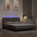  Okvir kreveta s LED-om bez madraca Taupe 160x200 cm tkanina | shoptok.hr