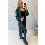 Kesi Long cardigan dark green | Shoptok.si