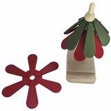 INF Božična Zložljiva Silikonska Podloga - Toplotno Odporna Podloga za Lonec red+green, (5000078368) | Shoptok.si