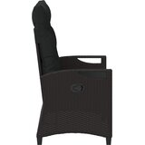  Vrtna klupa s jastukom Crna 105 x 60 x 112 cm Čelik i poliester | Eponuda.com
