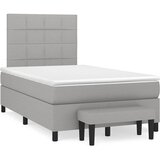  Krevet s oprugama i madracem svjetlosivi 120x190 cm od tkanine | shoptok.hr